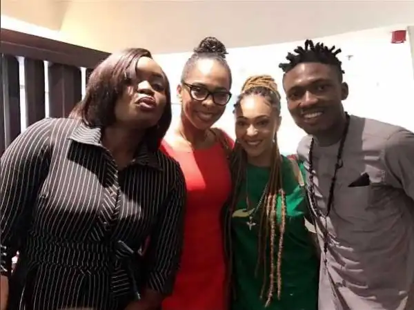 #BBNaija: Actress Rosaline Meurer Spotted With Bisola, Tboss & Efe